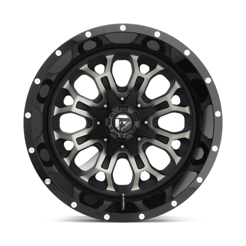 Fuel Wheels D56118909850 - Aluminum Wheels 18X9 Crush D561 6 On 135/6 On 139.7 Gloss Black Double Dark Tint Machined Face 106.4 Bore 1 Offset 8 Spoke Fuel Off Road Wheels