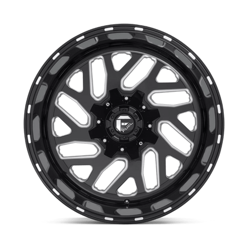 Fuel Wheels D58120828D35 - Dually Wheels 20X8.25 Triton Dually D581 8 On 165.1 Gloss Black Milled 121.5 Bore -240 Offset Mesh Spoke Outer Dually Fuel Off Road Wheels