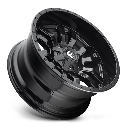 Fuel Wheels D59622959859 - Aluminum Wheels 22X9.5 Sledge D596 6 On 135/6 On 139.7 Matte Black/Gloss Black Lip 106.1 Bore 19 Offset Fuel Off Road Wheels