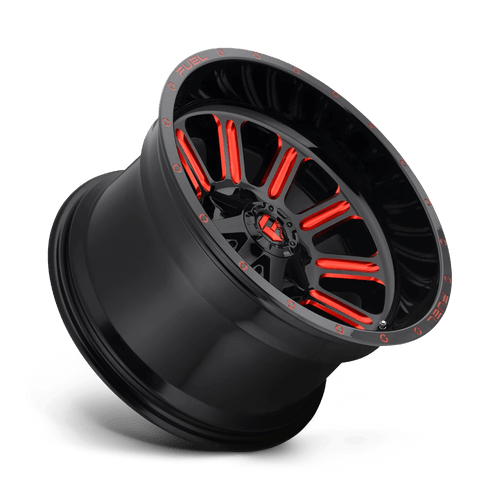 Fuel Wheels D62118909857 - Aluminum Wheels 18X9 Hardline D621 6 On 135/6 On 139.7 Gloss Black/Candy Red 106.1 Bore 20 Offset Fuel Off Road Wheels Fuel Wheels D62118909857 - Aluminum Wheels 18X9 Hardline D621 6 On 135/6 On 139.7 Gloss Black/Candy Red 106.1 Bore 20 Offset Fuel Off Road Wheels