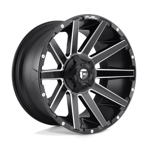 Fuel Wheels D61620908250 - Aluminum Wheels 20X9 Contra D616 8 On 165.1 Matte Black Milled 125.2 Bore 1 Offset Multi Spoke Fuel Off Road Wheels