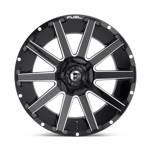 Fuel Wheels D61520905757 - Aluminum Wheels 20X9 Contra D615 5 On 127/5 On 139.7 Gloss Black/Milled 87.1 Bore 20 Offset Multi Spoke Fuel Off Road Wheels Fuel Wheels D61520905757 - Aluminum Wheels 20X9 Contra D615 5 On 127/5 On 139.7 Gloss Black/Milled 87.1 Bore 20 Offset Multi Spoke Fuel Off Road Wheels