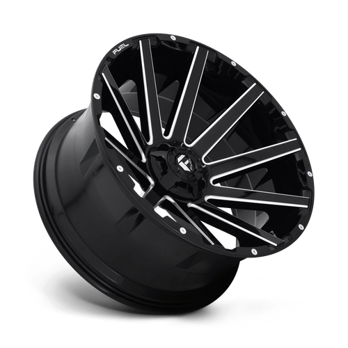 Fuel Wheels D61524209847 - Aluminum Wheels 24X12 Contra D615 6 On 135/6 On 139.7 Gloss Black Milled 106.3 Bore -44 Offset Multi Spoke Fuel Off Road Wheels Fuel Wheels D61524209847 - Aluminum Wheels 24X12 Contra D615 6 On 135/6 On 139.7 Gloss Black Milled 106.3 Bore -44 Offset Multi Spoke Fuel Off Road Wheels
