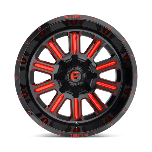 Fuel Wheels D62122207047 - Aluminum Wheels 22X12 Hardline D621 5 On 139.7/5 On 150 Gloss Black/Candy Red 110.3 Bore -44 Offset Fuel Off Road Wheels Fuel Wheels D62122207047 - Aluminum Wheels 22X12 Hardline D621 5 On 139.7/5 On 150 Gloss Black/Candy Red 110.3 Bore -44 Offset Fuel Off Road Wheels