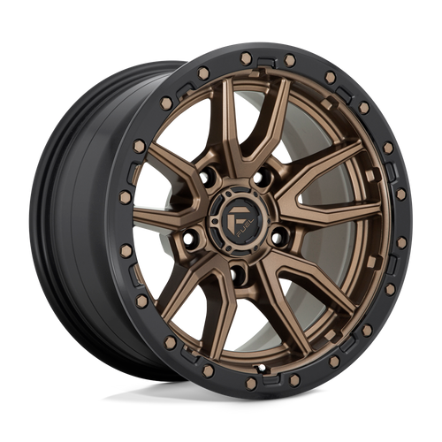 Fuel Wheels D68117907545 - Aluminum Wheels 17X9 Rebel D681 5 On 127 Matte Bronze Black Bead Ring 71.5 Bore -12 Offset Fuel Off Road Wheels