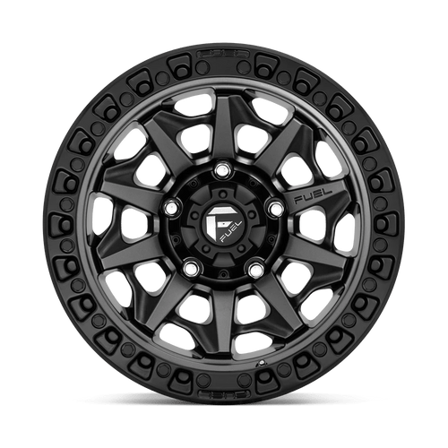 Fuel Wheels D71617858452 - Aluminum Wheels 17X8.5 Covert D716 6 On 139.7 Matte Gunmetal Gray Black Bead Ring 106.1 Bore 14 Offset Multi Spoke Fuel Off Road Wheels