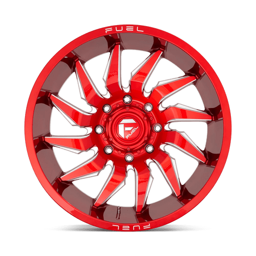 Fuel Wheels D74520901750 - Aluminum Wheels 20X9 Saber D745 8 On 170 Candy Red Milled 125.1 Bore 1 Offset Fuel Off Road Wheels