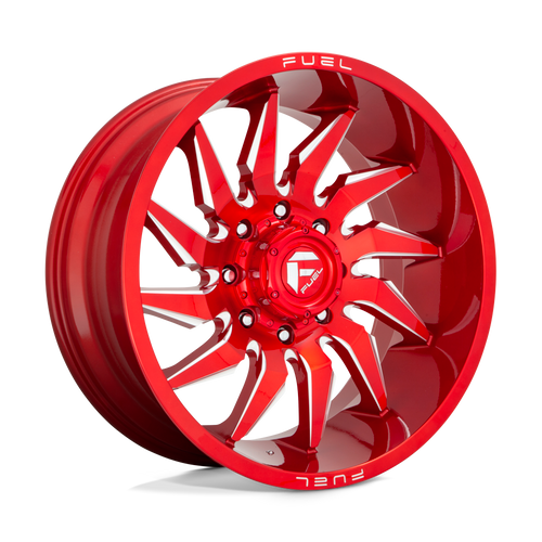 Fuel Wheels D74522208247 - Aluminum Wheels 22X12 Saber D745 8 On 165.1 Candy Red Milled 125.2 Bore -44 Offset Fuel Off Road Wheels