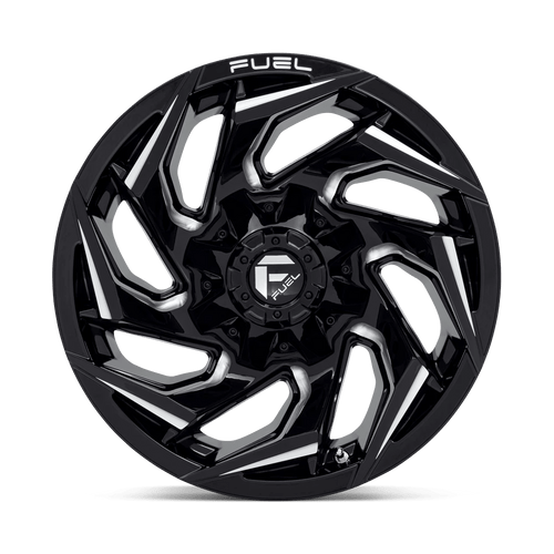 Fuel Wheels D75320907050 - Aluminum Wheels 20X9 Reaction D753 5 On 139.7/5 On 150 Gloss Black/Milled 110.2 Bore 1 Offset Fuel Off Road Wheels