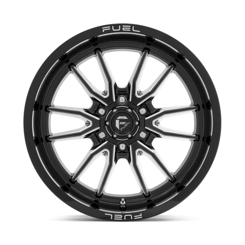 Fuel Wheels D76120008947 - Aluminum Wheels 20X10 Clash 6 D761 6 On 135 Gloss Black Milled 87.1 Bore -18 Offset Multi Spoke Fuel Off Road Wheels