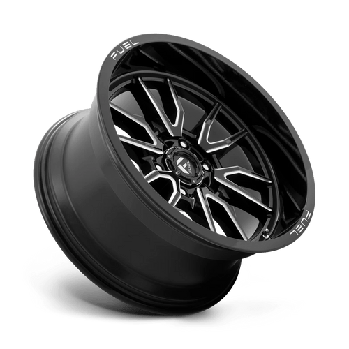 Fuel Wheels D76120908950 - Aluminum Wheels 20X9 Clash 6 D761 6 On 135 Gloss Black Milled 87.1 Bore 1 Offset Multi Spoke Fuel Off Road Wheels