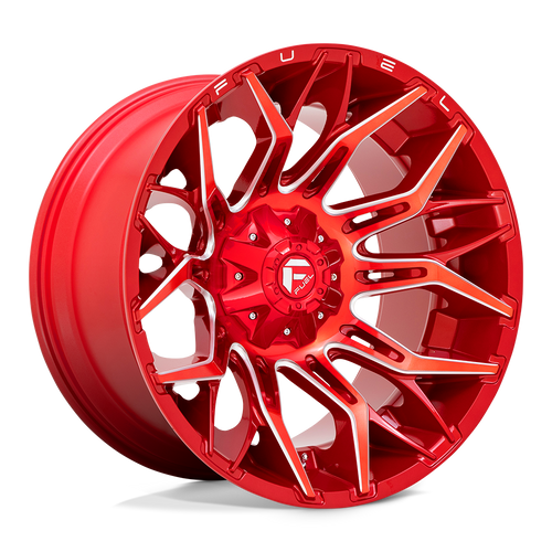 Fuel Wheels D77122207047 - Aluminum Wheels 22X12 Twitch D771 5 On 139.7/5 On 150 Candy Red Milled 110.2 Bore -44 Offset Fuel Off Road Wheels