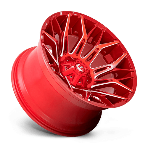 Fuel Wheels D77122207047 - Aluminum Wheels 22X12 Twitch D771 5 On 139.7/5 On 150 Candy Red Milled 110.2 Bore -44 Offset Fuel Off Road Wheels