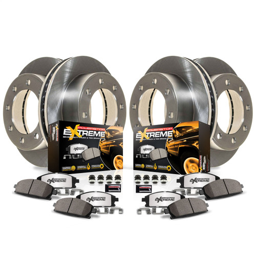 PowerStop MDK5518 - Power Stop 08-19 Ford E-450 Super Duty Front & Rear Medium Duty Kit