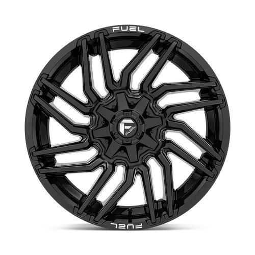 Fuel Wheels D77622001847 - Aluminum Wheels 22X10 Typhoon D776 8 On 180 Gloss Black 124.3 Bore -18 Offset Fuel Off Road Wheels
