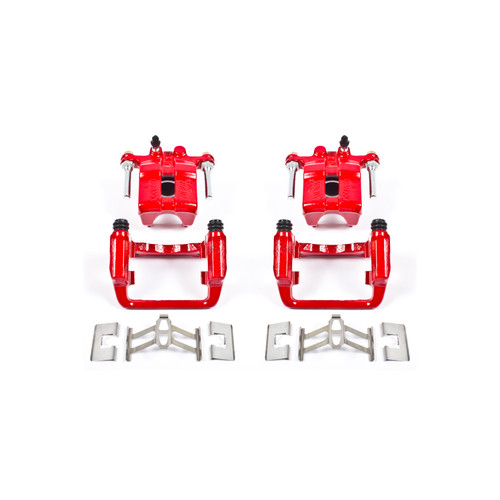 PowerStop S2596 - Power Stop 99-04 Acura RL Rear Red Calipers w/Brackets - Pair