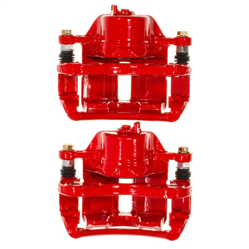PowerStop S15186 - Power Stop 2006 Hyundai Elantra Front Red Caliper w/Bracket - Pair