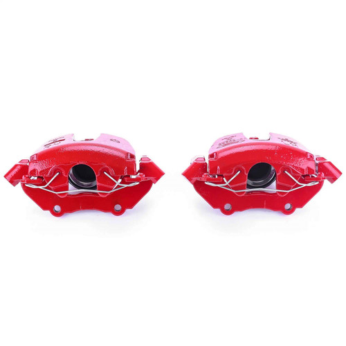 PowerStop S2942A - Power Stop 2004 Mazda 3 Front Red Calipers w/Brackets - Pair