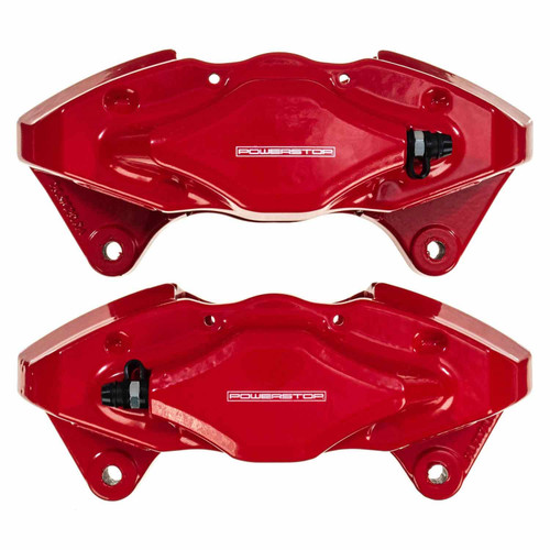 PowerStop S3780 - Power Stop 08-14 Subaru Impreza Rear Red Calipers w/o Brackets - Pair
