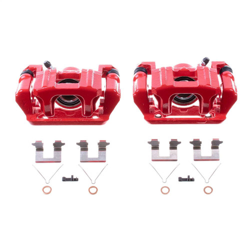 PowerStop S3824 - Power Stop 09-15 Honda Pilot Rear Red Calipers w/Brackets - Pair