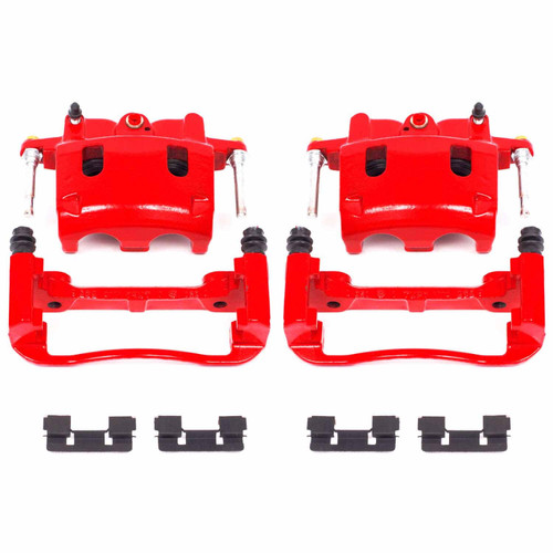 PowerStop S2982 - Power Stop 04-06 Infiniti QX56 Front Red Calipers w/Brackets - Pair