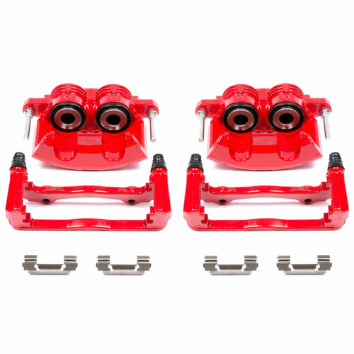 PowerStop S4692 - Power Stop 98-02 Chevrolet Camaro Front Red Calipers w/Brackets - Pair