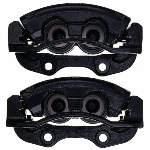 PowerStop S4764BLK - Power Stop 02-06 Cadillac Escalade Rear Black Caliper - Pair w/Bracket