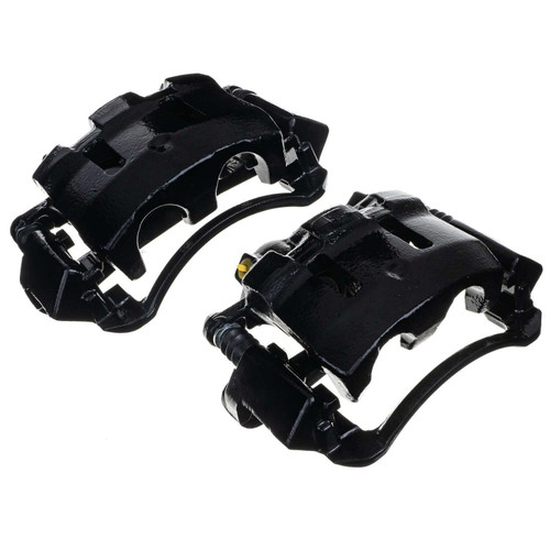 PowerStop S4790BLK - Power Stop 00-05 Ford Excursion Front Black Caliper - Pair w/Bracket