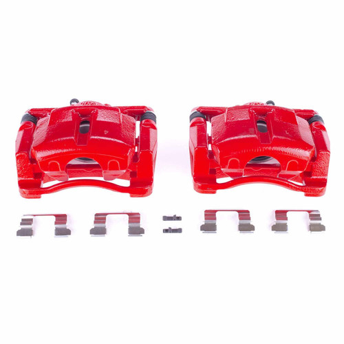 PowerStop S7120 - Power Stop 13-18 Mazda CX-5 Front Red Calipers w/Brackets - Pair