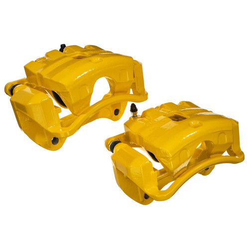 PowerStop S5274YLW - Power Stop 2011 Saab 9-5 Front Yellow Caliper w/Bracket (Pair)