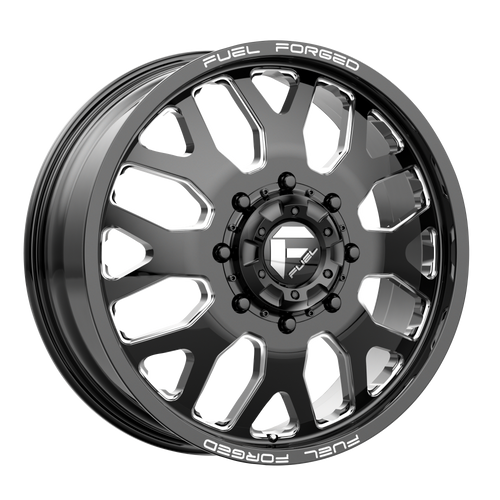 Fuel Wheels DE19208292 - Dually Wheels 20X8.25 FF19D Dually DE19 BK 8 On 200 Gloss Black Milled 142.2 Bore 105 Offset Front Dually Fuel Off Road Wheels Fuel Wheels DE19208292 - Dually Wheels 20X8.25 FF19D Dually DE19 BK 8 On 200 Gloss Black Milled 142.2 Bore 105 Offset Front Dually Fuel Off Road Wheels