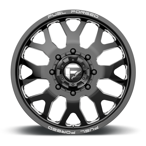 Fuel Wheels DE1924829335 - Dually Wheels 24X8.25 FF19D Dually DE19 BK 8 On 210 Gloss Black Milled 154.3 Bore -221 Offset Outer Dually Fuel Off Road Wheels Fuel Wheels DE1924829335 - Dually Wheels 24X8.25 FF19D Dually DE19 BK 8 On 210 Gloss Black Milled 154.3 Bore -221 Offset Outer Dually Fuel Off Road Wheels