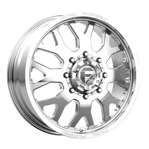 Fuel Wheels DF1924829345 - Dually Wheels 24X8.25 FF19D Dually DE19 PO 8 On 210 Polished 154.3 Bore -246 Offset Outer Dually Fuel Off Road Wheels