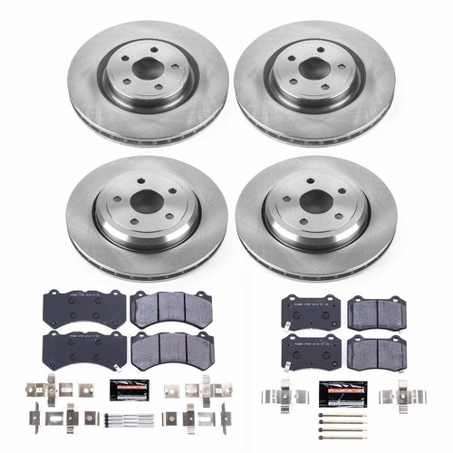 PowerStop TDBK5958 - Power Stop 12-17 Jeep Grand Cherokee Front & Rear Track Day Brake Kit