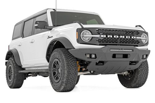 Rough Country 51076 - Front Bumper - Modular - Full Wings - Flood - Fog - Ford Bronco 4WD (21-24)