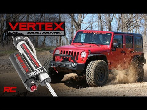 Rough Country 689028 - Vertex 2.5 Adjustable Front Shocks - 5-7.5 inch - NTD Lifts Only - Chevy/GMC 2500HD/3500HD (11-24)