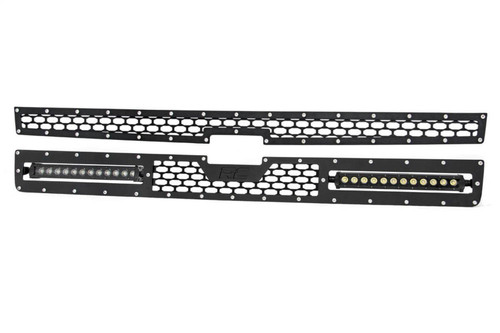 Rough Country 70155 - Mesh Grille - 12 inch Single Row LED Pair - Black - Chevy Silverado 2500 HD/3500 HD (11-14)