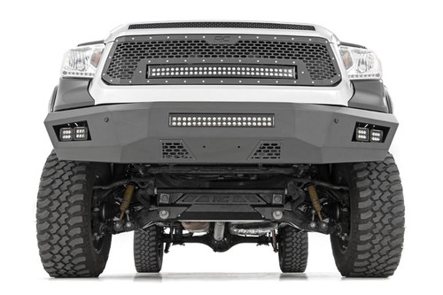 Rough Country 70225 - Mesh Grille - 30 inch Dual Row LED - Black - White DRL - Toyota Tundra (14-17)
