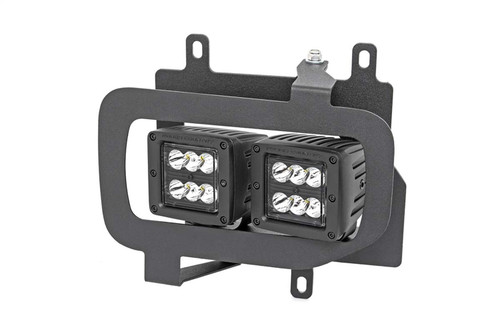 Rough Country 70833 - LED Light Kit - Fog Mount - Dual 2 inch Black Pairs - Flood - Ford F-150 (15-17)
