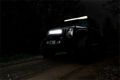 Rough Country 70920D - 20 Inch Chrome Series LED Light Bar - Dual Row - Cool White DRL