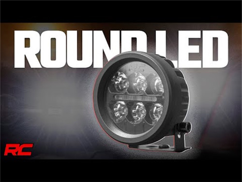 Rough Country 70900 - Black Series Round LED Light Pair - 3.5 Inch - Amber DRL