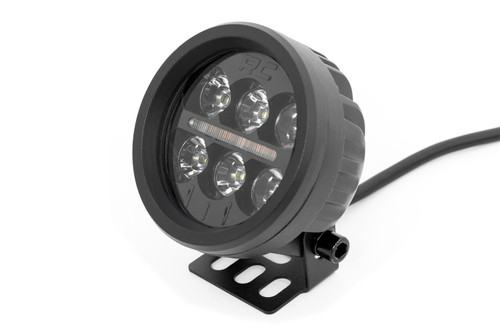 Rough Country 70900 - Black Series Round LED Light Pair - 3.5 Inch - Amber DRL