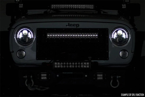 Rough Country 72950BD - 50 Inch Black Series LED Light Bar - Curved - Dual Row - Cool White DRL