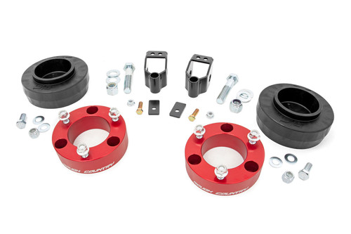 Rough Country 762RED - 3 Inch Lift Kit - X-REAS - RR Spacers - Red - Toyota 4Runner 4WD (2003-2009)