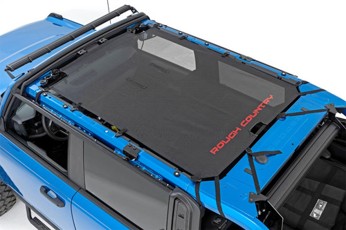 Rough Country 85116 - Mesh Bikini Top Plus - Black - Ford Bronco 4WD (2021-2024)