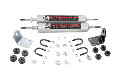 Rough Country 8733630 - N3 Steering Stabilizer - Dual - Ford Bronco/F-100/F-150 4WD (1977-1979)