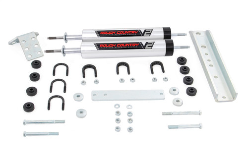 Rough Country 8733870 - V2 Steering Stabilizer - Dual - Ford Bronco/F-150/F-250 (1980-1998)
