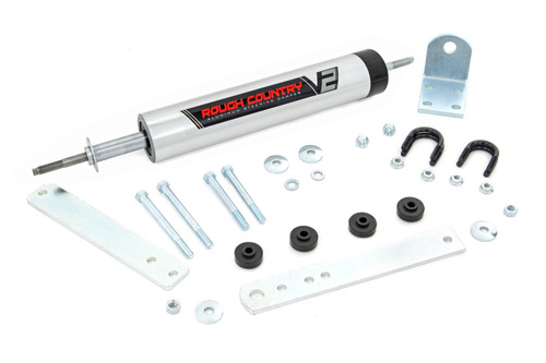 Rough Country 8734270 - V2 Steering Stabilizer - Ford Bronco/F-150/F-250 (1980-1998)
