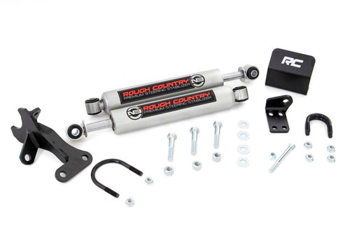 Rough Country 8749630 - N3 Steering Stabilizer - Dual - 4 Inch Lift - Jeep Grand Cherokee WJ (99-04)