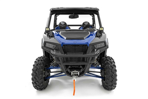 Rough Country 93025 - LED Light Kit - Cage Mount - 2 inch Black Pair - White DRL - Polaris General